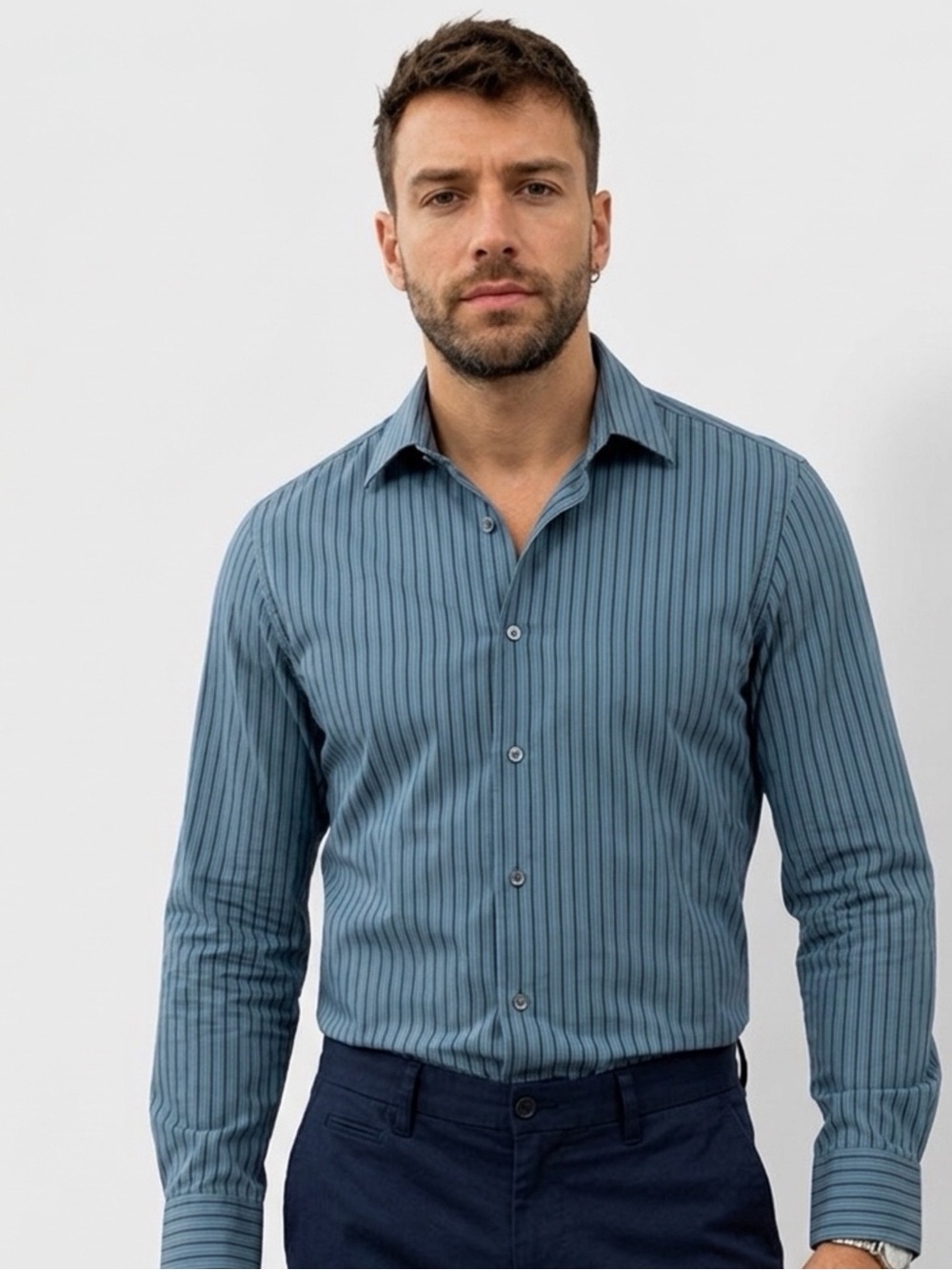 Men’s banana republic button down blue